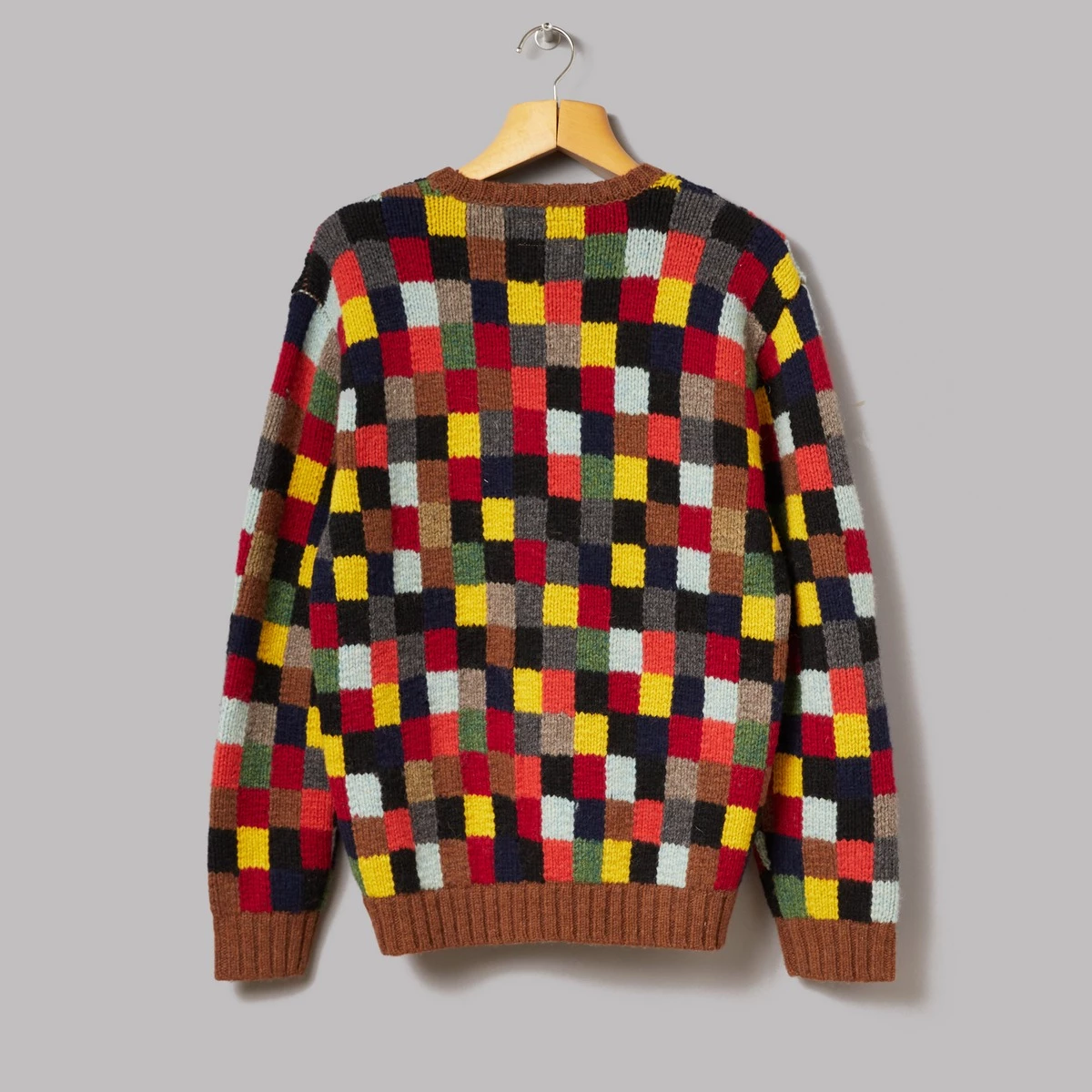 Beams Plus Patchwork Hand Knitted Crewneck - Image 2