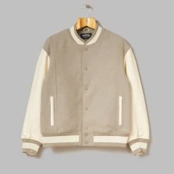 FrizmWORKS Cowhide Leather Varsity Jacket