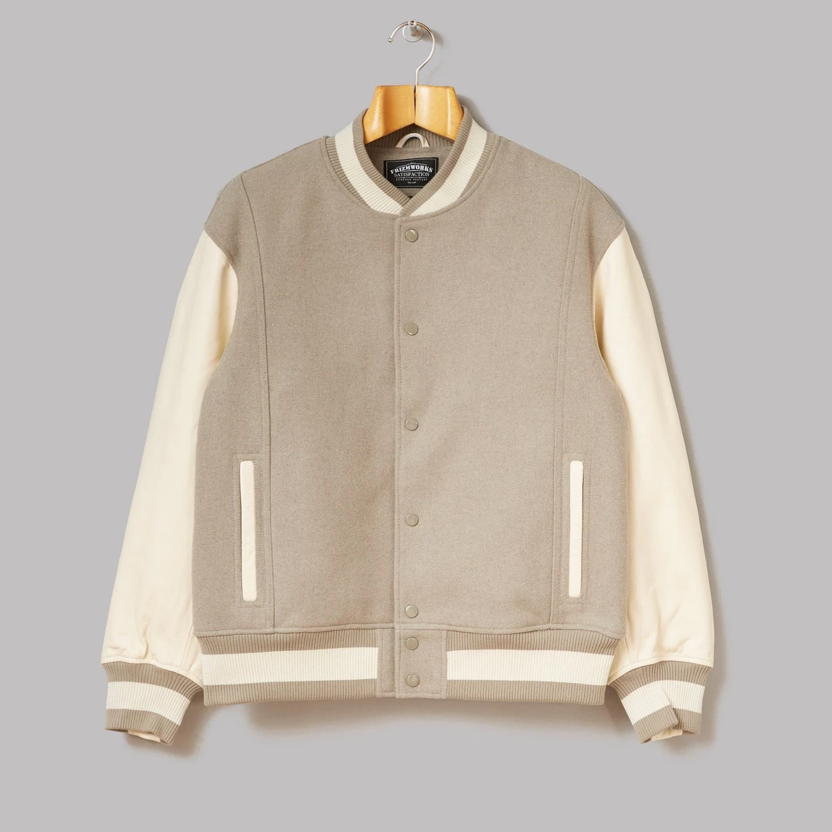 FrizmWORKS Cowhide Leather Varsity Jacket